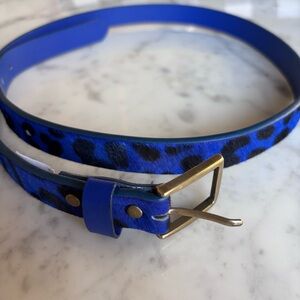 Vintage Skinny Belt blue animal print size S
